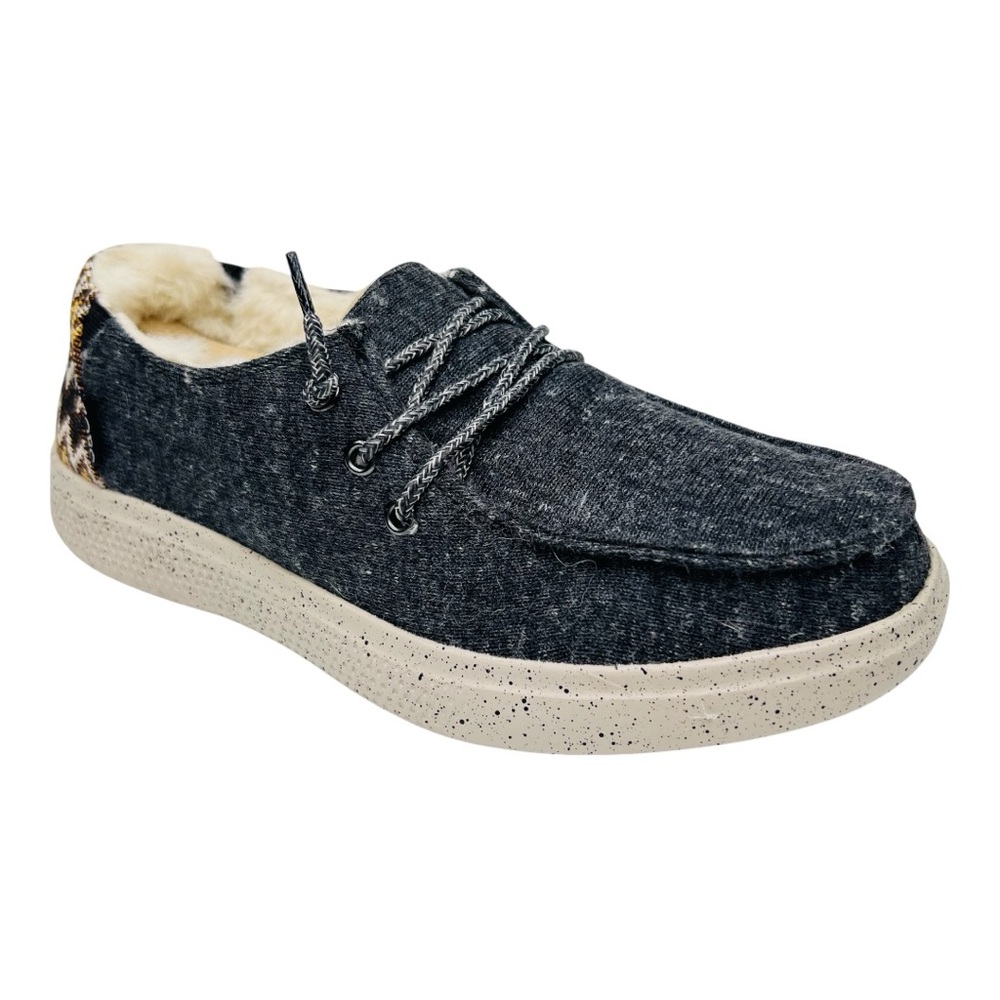 BOBS by Skechers Cozyville Gray Slip On Lined Sneaker Loafer